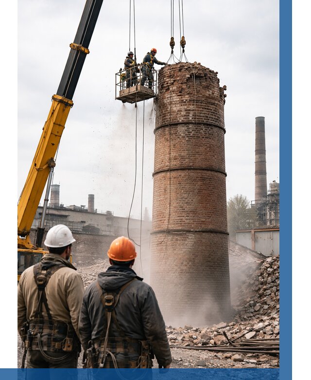 Демонтаж дымовой трубы в Полысаеве от 92547 р. | ВЫСОТНИК-Плс, смета