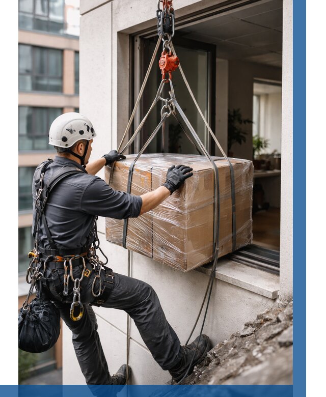 Подъем груза через окно в Полысаеве от 4627 р. | ВЫСОТНИК-Плс