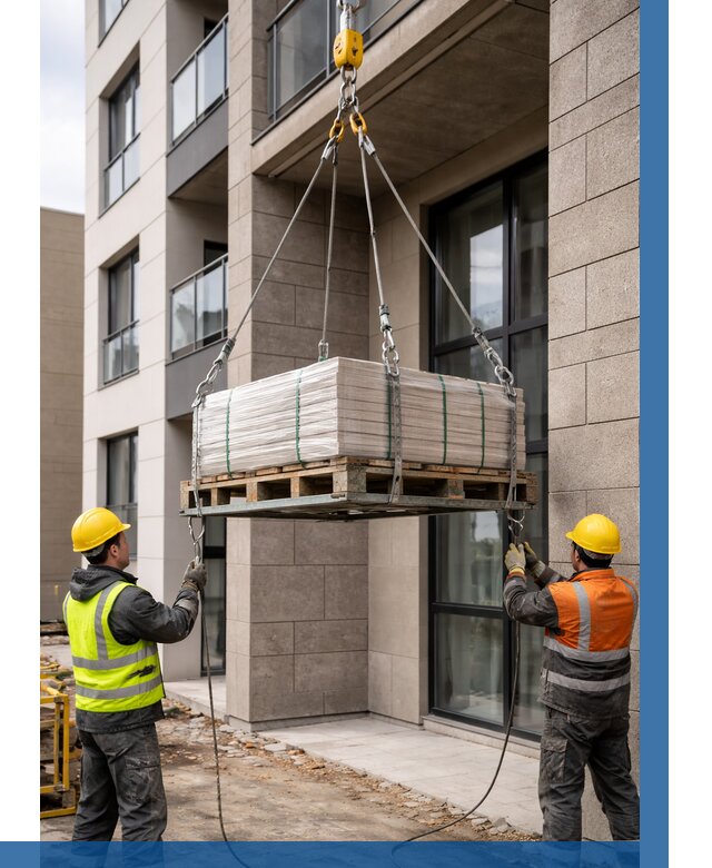 Подъем керамогранита на этаж в Полысаеве от 3599 р. | ВЫСОТНИК-Плс