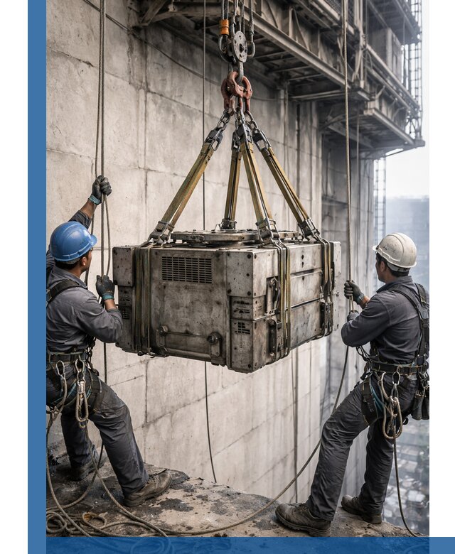 Такелажные работы на высоте, подъем и монтаж грузов в Полысаеве