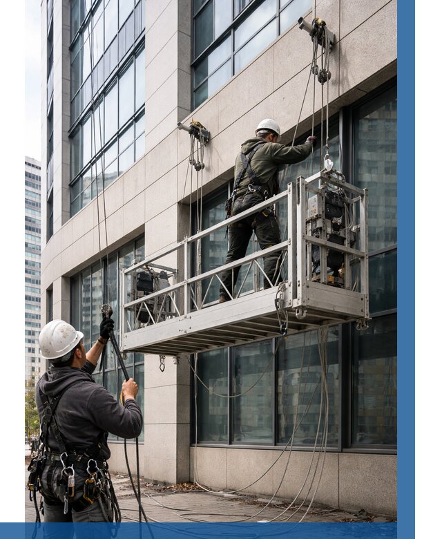 Монтаж и подъем фасадной люльки в Полысаеве от 12340 р. | ВЫСОТНИК-Плс