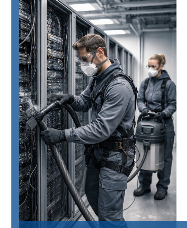 Обеспыливание серверной комнаты в Полысаеве, профессиональная очистка