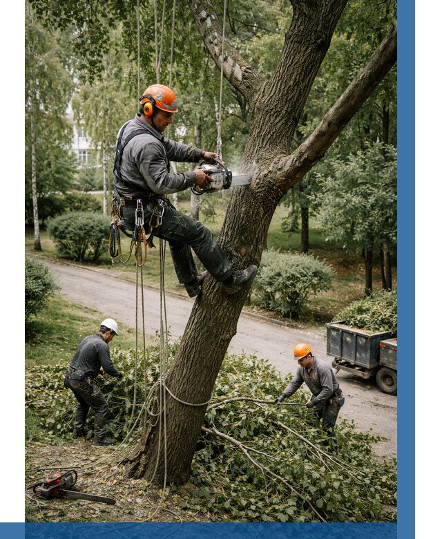 Кронирование деревьев в Полысаеве от 6684 р. | ВЫСОТНИК-Плс