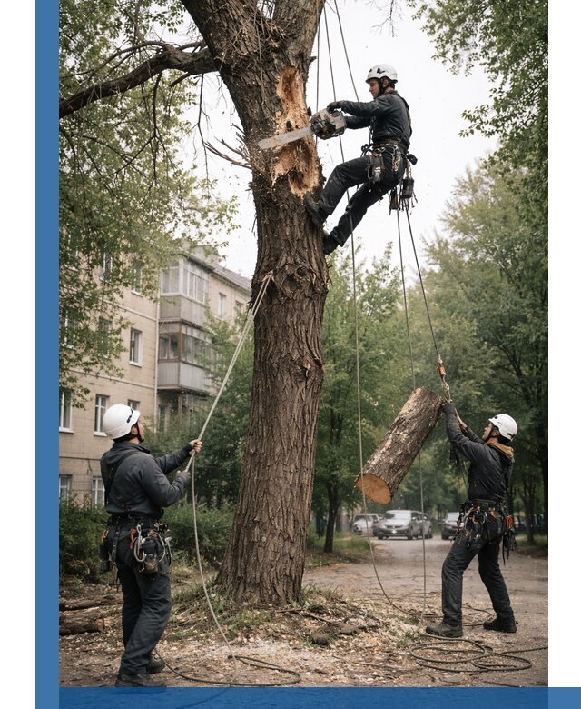 Срочное удаление аварийных деревьев в Полысаеве с гарантией безопасности