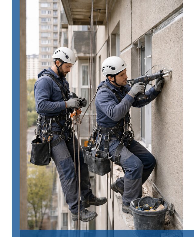 Промышленные альпинисты высотные работы и монтаж в Полысаеве